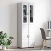 vidaXL Highboard mit T&uuml;r Hochglanz Wei&szlig; 60 x 35 x 182 cm Holzwerkstoff
