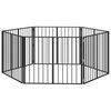 vidaXL Hundetor 6 stk. Schwarz 100 x 80 cm Verzinkter Stahl