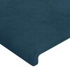 vidaXL Kopfteil mit Ohren Dunkelblau 163x16x78/88 cm Samt