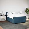 vidaXL Boxspringbett mit Matratze Dunkelblau 140x200 cm Samt