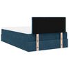 vidaXL Ottomane Bett mit Matratze & LEDs Dunkelblau 120x190 cm Samt