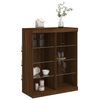 vidaXL Sideboard mit LED-Leuchten Braun Eichen-Optik 81x37x100 cm