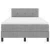 vidaXL Boxspringbett mit Matratze mit LED Hellgrau 120 x 200 cm Stoff