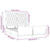 vidaXL Bettgestell ohne Matratze Dunkelblau 140x200 cm Samt