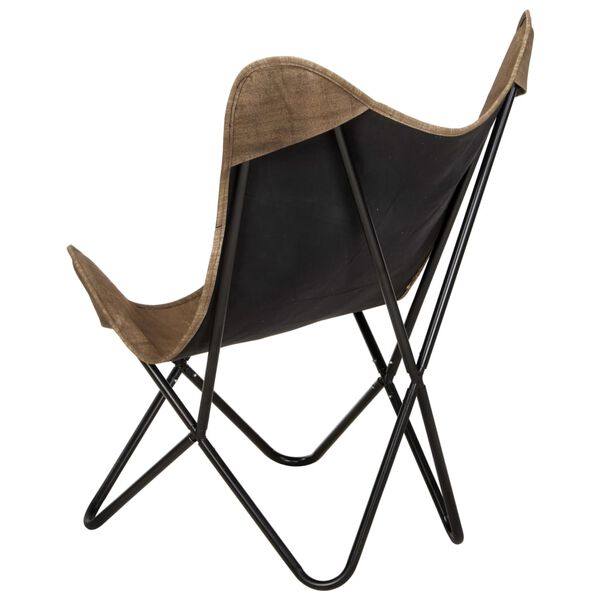 vidaXL Butterfly-Sessel Taupe Canvas