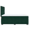 vidaXL Boxspringbett mit Matratze Dunkelgr&uuml;n 160x200 cm Samt