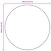 vidaXL Teppich Druck Creme &Oslash; 120 cm Polyester und PVC