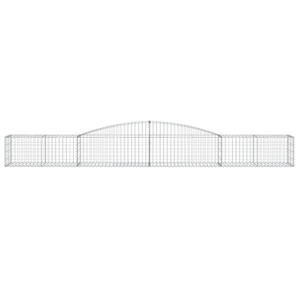 vidaXL Gabionen mit Hochbogen 25 Stk. 400x50x40/60cm Verzinktes Eisen
