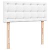 vidaXL Boxspringbett mit Matratze Wei&szlig; 120x190 cm Kunstleder