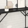 vidaXL Konsolentisch Schwarz Eichen-Optik 180 x 30 x 75 cm