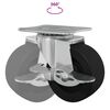 vidaXL Bockrolle 2 pcs Schwarz und Silber 50,7 x 50,7 x 24,4 mm