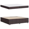 vidaXL Bettrahmen mit Matratze Dunkelbraun 200 x 200 cm Stoff