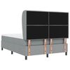 vidaXL Boxspringbett mit Matratze Hellgrau 160 x 200 cm Stoff