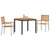 vidaXL Garten Essgruppe 3 pcs Beige und Braun Poly-Rattan