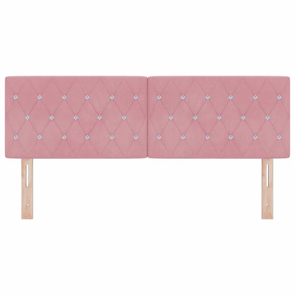 vidaXL Kopfteil mit Kopfteil Rosa 144 cm Kunstleder