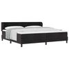 vidaXL Boxspringbett mit Kopfteil Schwarz 200 x 200 cm Samt
