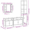 vidaXL 4-tlg. Badm&ouml;bel-Set R&auml;uchereiche Holzwerkstoff