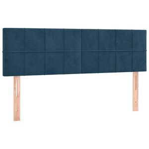 vidaXL Kopfteile Dunkelblau 144x5x78/88 cm Samt