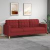 vidaXL 3-Sitzer-Sofa Weinrot 210 cm Stoff