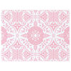 vidaXL Outdoor-Teppich Floral ARAKIL Rosa und Wei&szlig; 400 x 300 cm