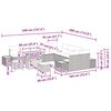 vidaXL Gartensofa-set 13 pcs Grau Poly-Rattan