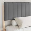vidaXL Bettgestell mit gepolstertem Kopfteil Dunkelgrau 160 x 200 cm