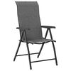 vidaXL Garten Essgruppe 5 pcs Grau Poly Rattan