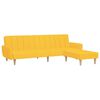 vidaXL Schlafsofa 2-Sitzer mit Fu&szlig;hocker Gelb Stoff