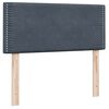 vidaXL Boxspringbett mit Matratze Dunkelgrau 80x210 cm Samt