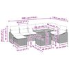 vidaXL Garten Essgruppe mit Kissen 9 pcs Beige und Creme