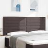 vidaXL LED Kopfteil mit LED-Lichtleisten Dunkelbraun 200 cm Polyester
