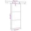 vidaXL Schiebet&uuml;r mit Beschlag Schwarz 90x205 cm Hartglas