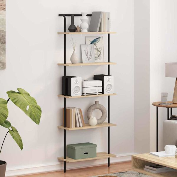 vidaXL B&uuml;cherregal Sonoma-Eiche 60 x 24 x 168 cm Holzwerkstoff