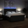 vidaXL Boxspringbett mit Matratze Schwarz 180x200 cm Stoff
