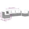 vidaXL 5-tlg. Garten-Lounge-Set mit Kissen Grau Poly Rattan