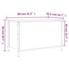 vidaXL Sitzbank mit Stauraum Sonoma-Eiche 80x42,5x50 cm Holzwerkstoff