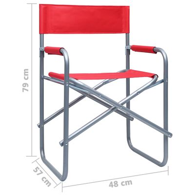 vidaXL Regiestühle 2 Stk. Stahl Rot