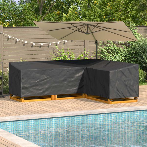 vidaXL M&ouml;belbezug Schwarz 250 x 180 x 80 cm 600D Oxford Stoff