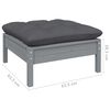 vidaXL 4-tlg. Garten-Lounge-Set mit Anthrazit Kissen Kiefernholz