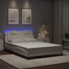vidaXL Bettgestell "Viana" mit LED ohne Matratze Wei&szlig; 140x200 cm