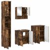 vidaXL Badezimmerm&ouml;bel-Set Wandmontiert 4 pcs Ger&auml;ucherte Eiche