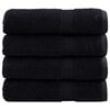 vidaXL Premium-Duscht&uuml;cher SOLUND 4 Stk. Schwarz 70x140 cm 600 g/m&sup2;