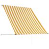vidaXL Einziehbare Markise 100&times;150 cm Gelb und Wei&szlig;