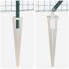 vidaXL Zaun mit Pfosten Gr&uuml;n 1 x 10 m Stahl und PVC