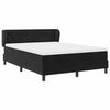 vidaXL Boxspringbett mit Matratze Schwarz 140 x 190 cm Samt