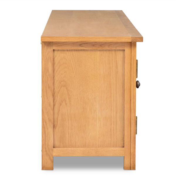 vidaXL TV-Schrank 120x35x48 cm Massivholz Eiche
