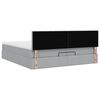 vidaXL Ottoman-Bett mit Matratze Hellgrau 200x200 cm Stoff