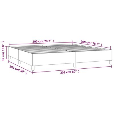 vidaXL Bettgestell Dunkelgrau 200x200 cm Stoff