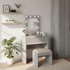 vidaXL Schminktisch mit Schubladen Grau 60 x 40 x 70 cm Holzwerkstoff