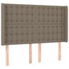 vidaXL Boxspringbett mit Matratze & LED Taupe 140x200 cm Stoff